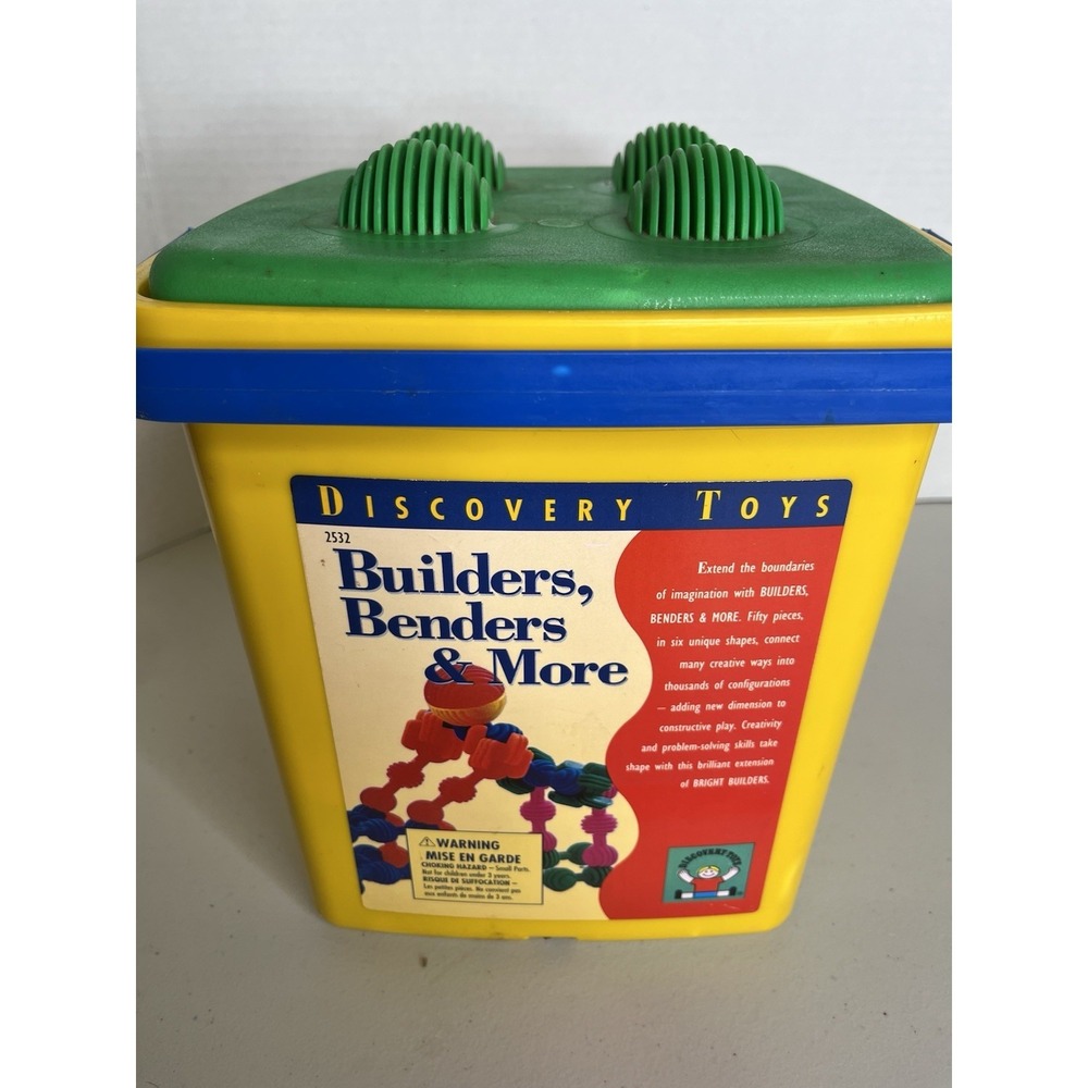Builders &‎ Benders Interlocking Building Toy Discovery 1993 With Bucket Carrier